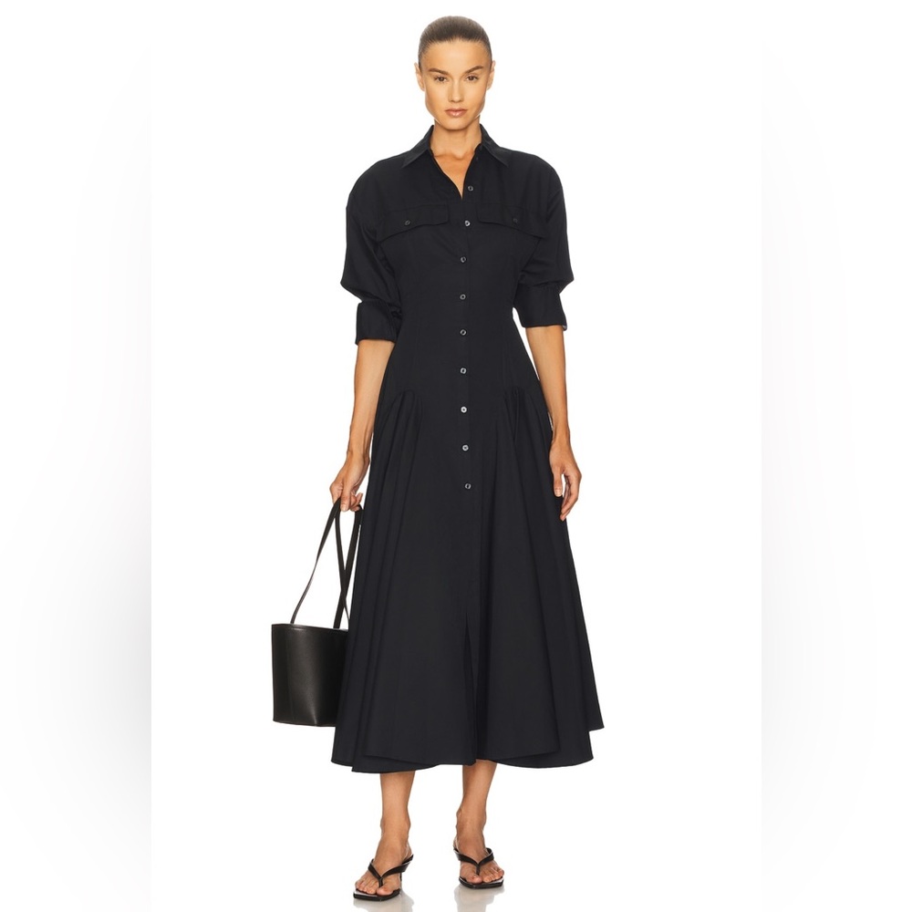 Helsa Black Midi Dress